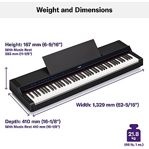 Yamaha PS500B 88 key Smart Digital Piano, Black
